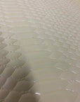 Ivory Culebra Patent 3D Embossed Snakeskin Vinyl Fabric - Fashion Fabrics LLC