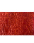 Red Culebra Patent 3D Embossed Snakeskin Vinyl Fabric - Fashion Fabrics LLC