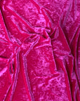 Hot Pink Crushed Stretch Velvet Fabric - Fashion Fabrics LLC