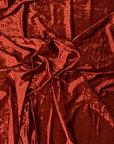 Rust Red Crushed Stretch Velvet Fabric - Fashion Fabrics LLC