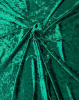 Emerald Green Crushed Stretch Velvet Fabric - Fashion Fabrics LLC