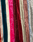 Light Silver Crushed Stretch Velvet Fabric - Fashion Fabrics LLC