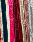 White Crushed Stretch Velvet Fabric - Fashion Fabrics LLC