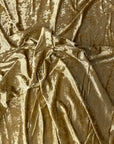 Gold Crushed Stretch Velvet Fabric - Fashion Fabrics LLC