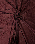 Dark Burgundy Crushed Stretch Velvet Fabric - Fashion Fabrics LLC