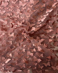 Dark Mauve Pink 3D Butterfly Embroidered Satin Lace Fabric - Fashion Fabrics LLC