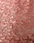 Blush Pink 3D Butterfly Embroidered Satin Lace Fabric - Fashion Fabrics LLC