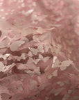 Pink 3D Butterfly Embroidered Satin Lace Fabric - Fashion Fabrics LLC