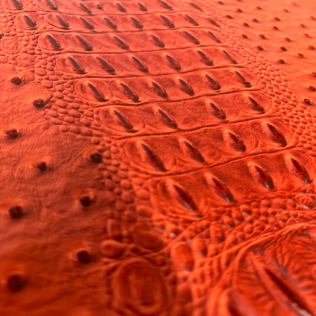 Orange Gatorich Faux Leather Vinyl Fabric - Fashion Fabrics LLC