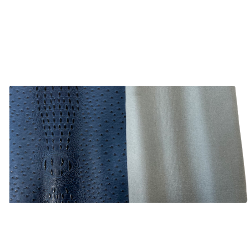 Cobalt Blue Gatorich Faux Leather Vinyl Fabric - Fashion Fabrics LLC