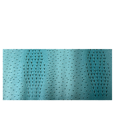Aqua Blue Gatorich Faux Leather Vinyl Fabric - Fashion Fabrics LLC