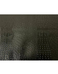 Black Gatorich Faux Leather Vinyl Fabric - Fashion Fabrics LLC
