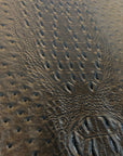 Brown Gatorich Faux Leather Vinyl Fabric - Fashion Fabrics LLC