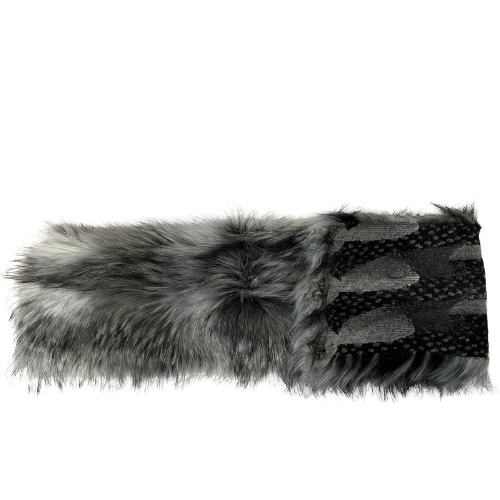 Arctic Gray Wolf Faux Fur Fabric - Fashion Fabrics LLC