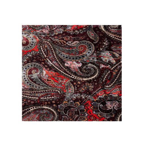 Red Paisley Print Stretch Velvet Fabric - Fashion Fabrics LLC