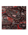 Red Paisley Print Stretch Velvet Fabric - Fashion Fabrics LLC