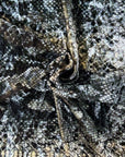 Smoke Gray Snakeskin Printed Stretch Velvet Fabric - Fashion Fabrics LLC