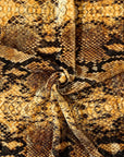 Gold Snakeskin Printed Stretch Velvet Fabric - Fashion Fabrics LLC