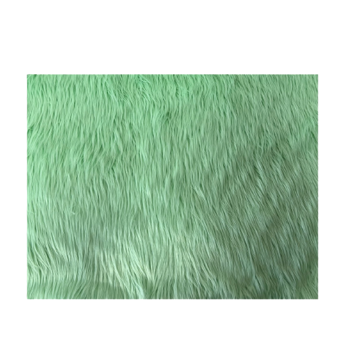Mint Green Luxury Long Pile Shaggy Faux Fur Fabric - Fashion Fabrics LLC