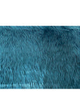 Peacock Blue Luxury Long Pile Shaggy Faux Fur Fabric - Fashion Fabrics LLC