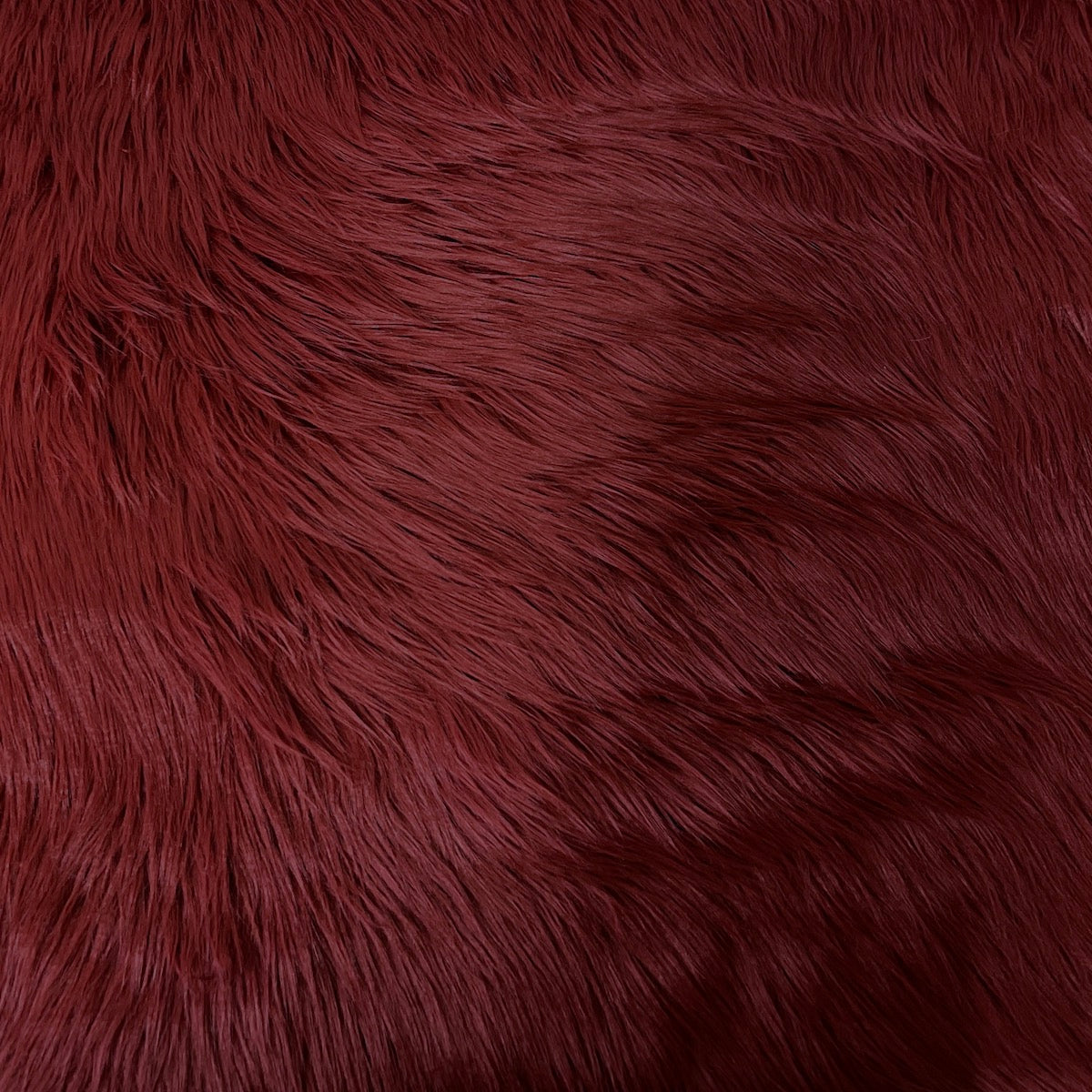 Burgundy Luxury Long Pile Shaggy Faux Fur Fabric - Fashion Fabrics LLC