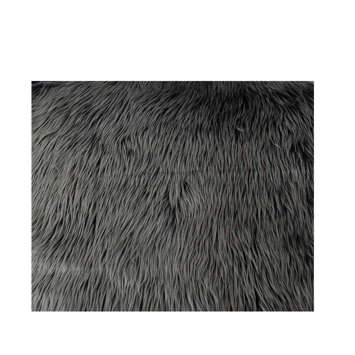 Charcoal Gray Luxury Long Pile Shaggy Faux Fur Fabric - Fashion Fabrics LLC