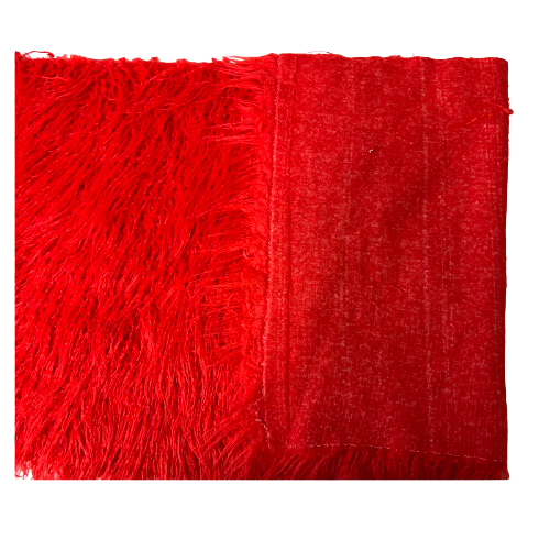 Red Mongolian Long Pile Faux Fur Fabric - Fashion Fabrics LLC