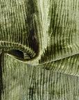 Olive Green Corduroy Stretch Velvet Fabric - Fashion Fabrics Los Angeles 