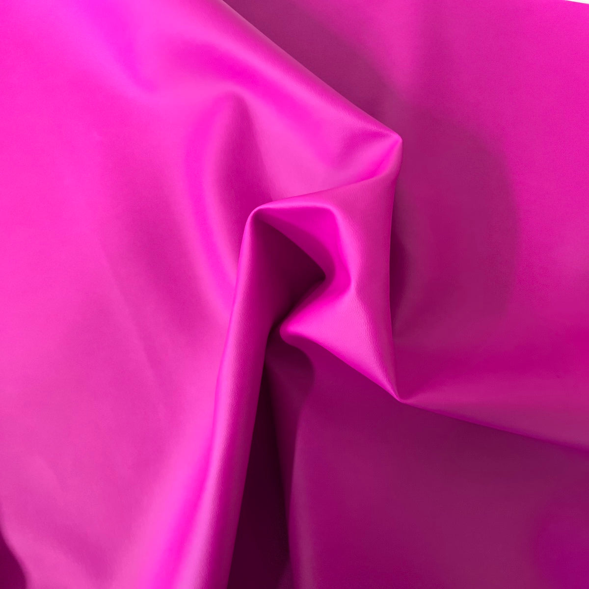 Magenta Pink Soft Skin Faux Leather Vinyl Fabric - Fashion Fabrics LLC