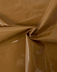 Mocha Brown Faux Patent Leather Apparel Vinyl Fabric - Fashion Fabrics LLC