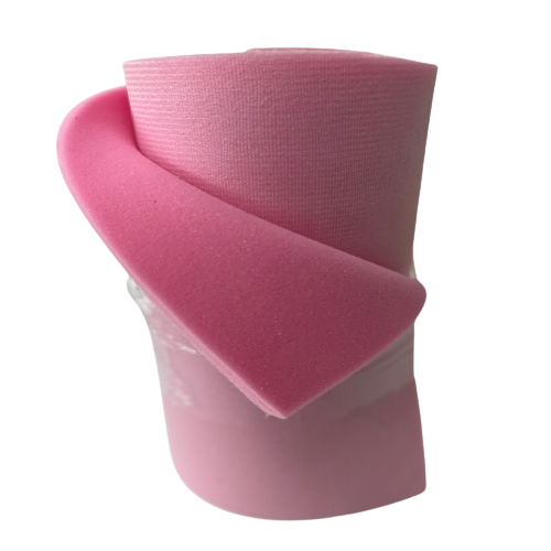 1/2&quot; Pink High Density Sew Foam With Tricot Backing - (ROLL 16 YARDS) - Fashion Fabrics LLC