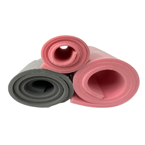 1/2" Pink High Density Sew Foam With Tricot Backing - Fashion Fabrics LLC