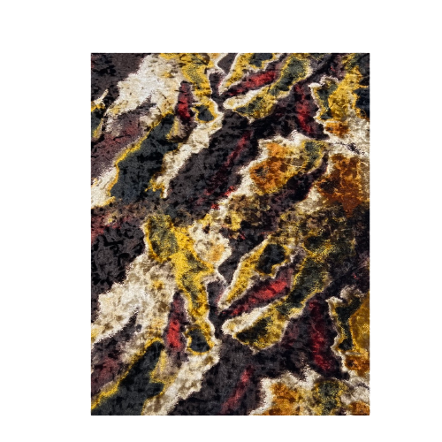 Brown Multicolor Acid Tie Dye Stretch Velvet Fabric - Fashion Fabrics LLC