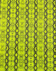 Neon Green Cobra Snakeskin Faux Leather Fabric - Fashion Fabrics LLC