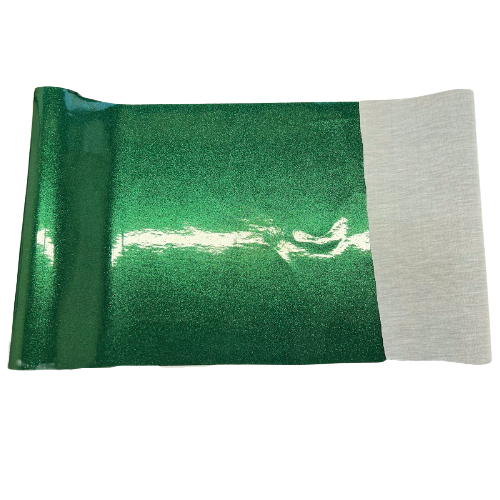 Hunter Green Sparkle Glitter Vinyl Fabric - Fashion Fabrics LLC