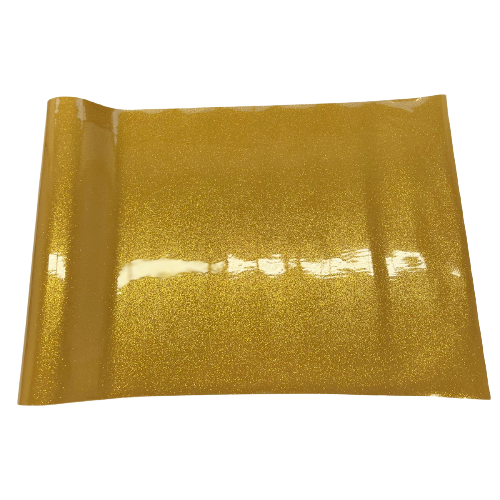 Gold Sparkle Glitter Vinyl Fabric - Fashion Fabrics LLC