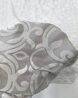 White Armani Geometric Burnout Stretch Velvet Fabric - Fashion Fabrics LLC