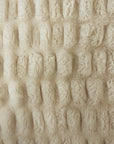 Cream Beige Stone Embossed Minky Stretch Faux Fur Fabric - Fashion Fabrics LLC