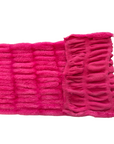 Hot Pink Stone Embossed Minky Stretch Faux Fur Fabric - Fashion Fabrics LLC