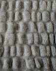 Charcoal Gray Stone Embossed Minky Stretch Faux Fur Fabric - Fashion Fabrics LLC