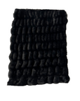 Black Stone Embossed Minky Stretch Faux Fur Fabric - Fashion Fabrics LLC