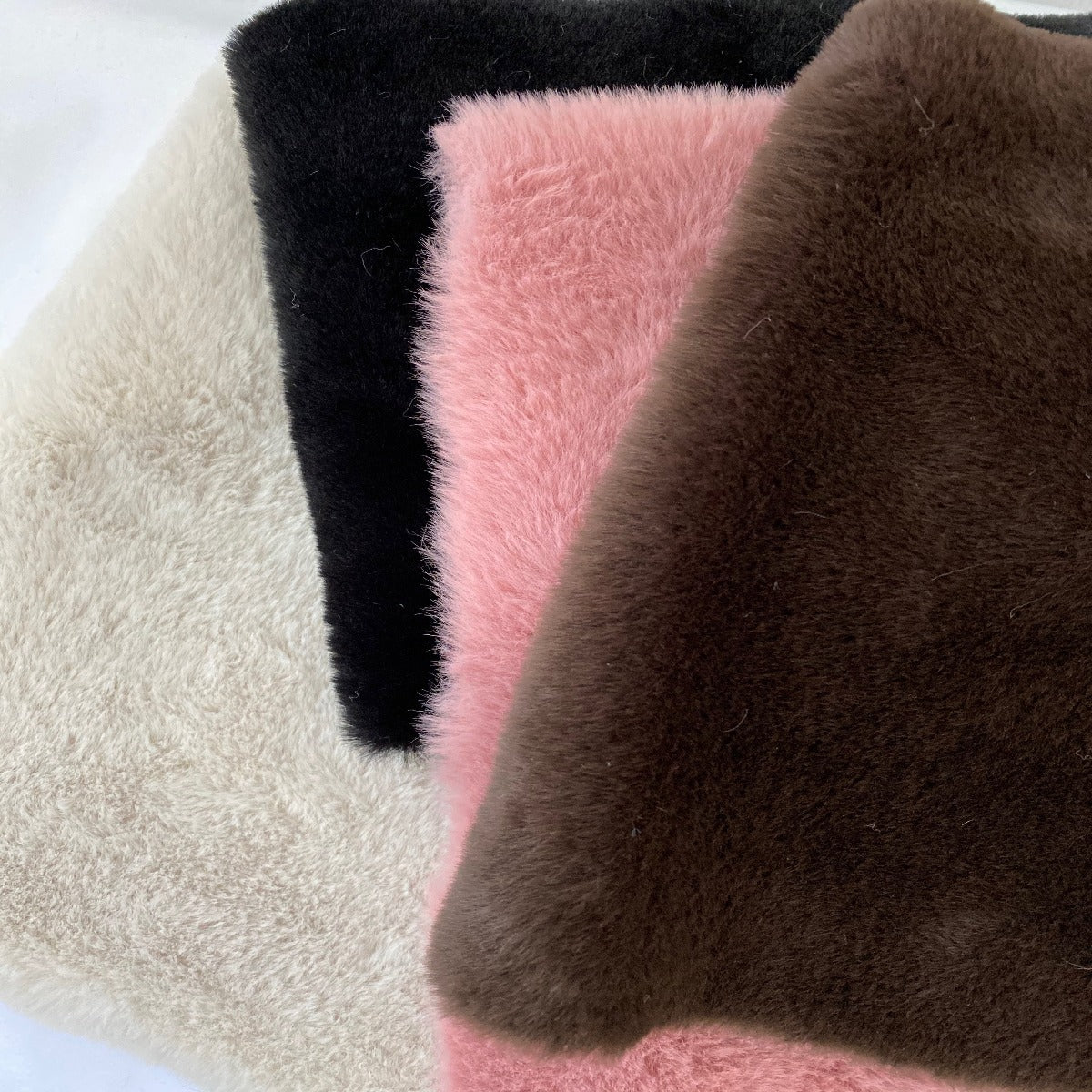 Ivory Rabbit Soft Cuddle Faux Fur Fabric - Fashion Fabrics Los Angeles 