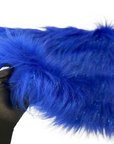 Royal Blue Tinsel Sparkle Glitter Long Pile Shaggy Faux Fur Fabric - Fashion Fabrics LLC