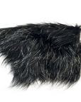 Black Tinsel Sparkle Glitter Long Pile Shaggy Faux Fur Fabric - Fashion Fabrics LLC