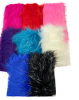 Hot Pink Tinsel Sparkle Glitter Long Pile Shaggy Faux Fur Fabric - Fashion Fabrics LLC