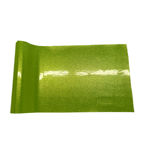 Lime Green Sparkle Glitter Vinyl Fabric - Fashion Fabrics LLC