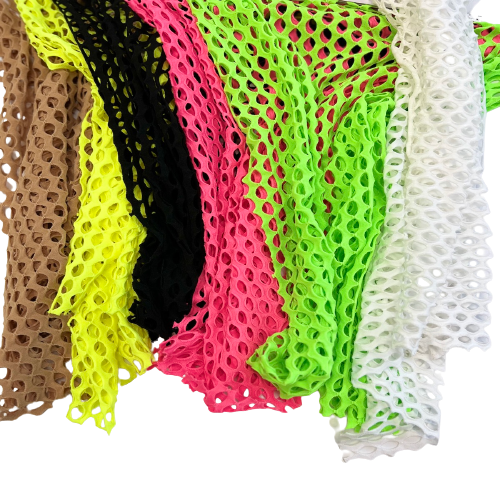 Taupe Brown Crochet Fishnet Netting Spandex Fabric - Fashion Fabrics LLC