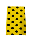 Black | Yellow Big Polka Dot Printed Poly Cotton Fabric - Fashion Fabrics LLC