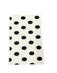 Black | White Big Polka Dot Printed Poly Cotton Fabric - Fashion Fabrics LLC