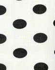 Black | White Big Polka Dot Printed Poly Cotton Fabric - Fashion Fabrics LLC